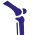 icona ossa ginocchio colore blu scuro
