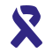 icona nastro cancro colore blu scuro